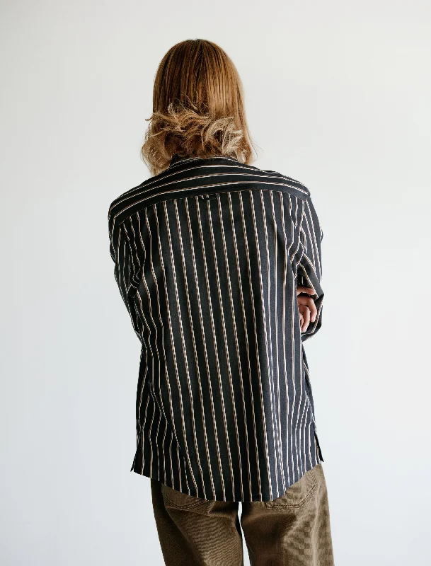 Angelo Shirt Black Rust Stripe