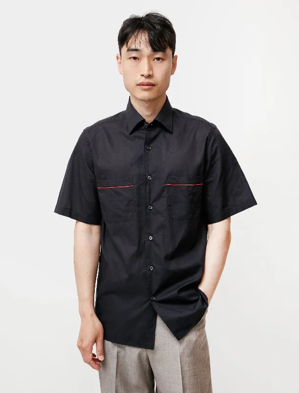 SS Angelo Shirt Black Mussola