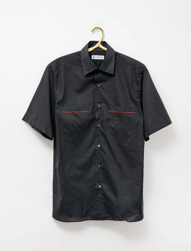 SS Angelo Shirt Black Mussola