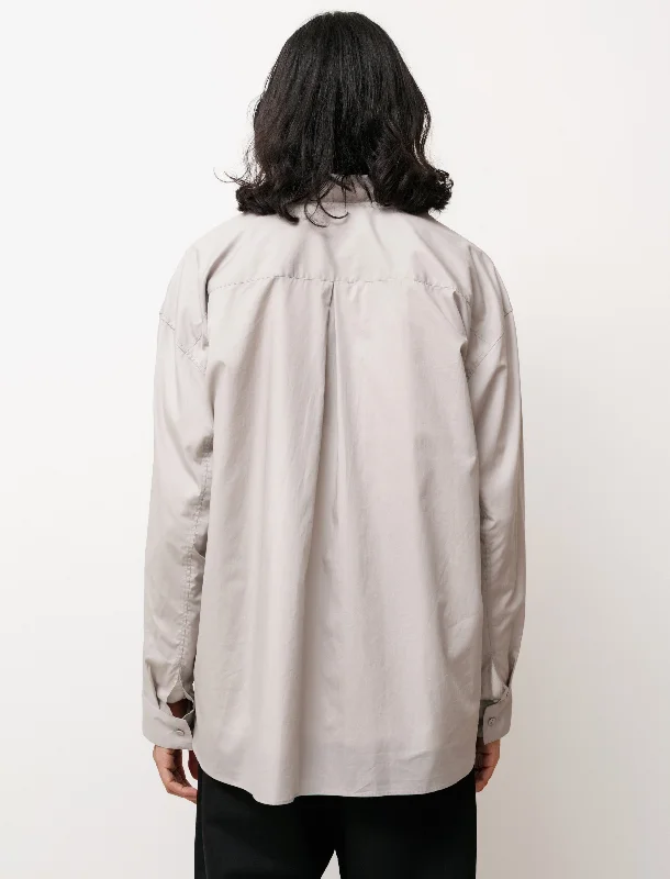 Shirt Jacket C Cotton Pale Grey