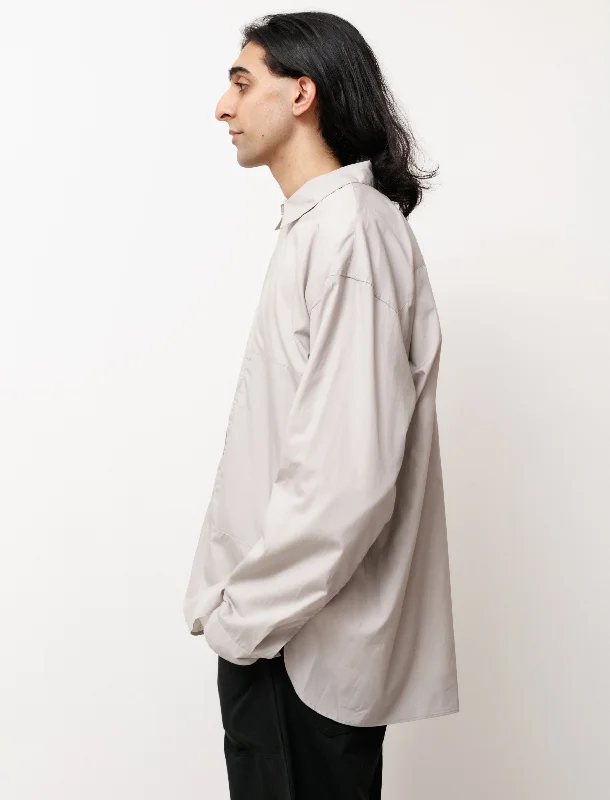 Shirt Jacket C Cotton Pale Grey