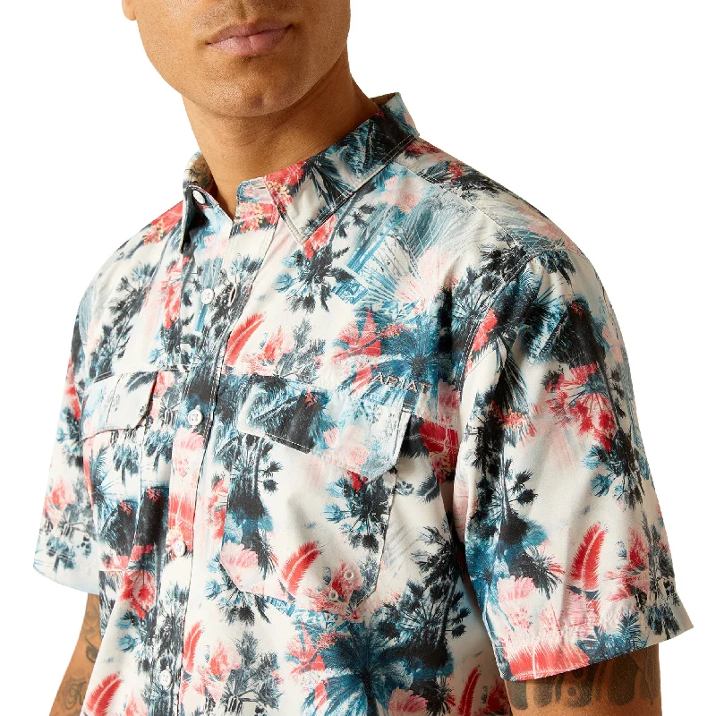 Ariat Men's VentTek White Hawaiian Floral Short Sleeve