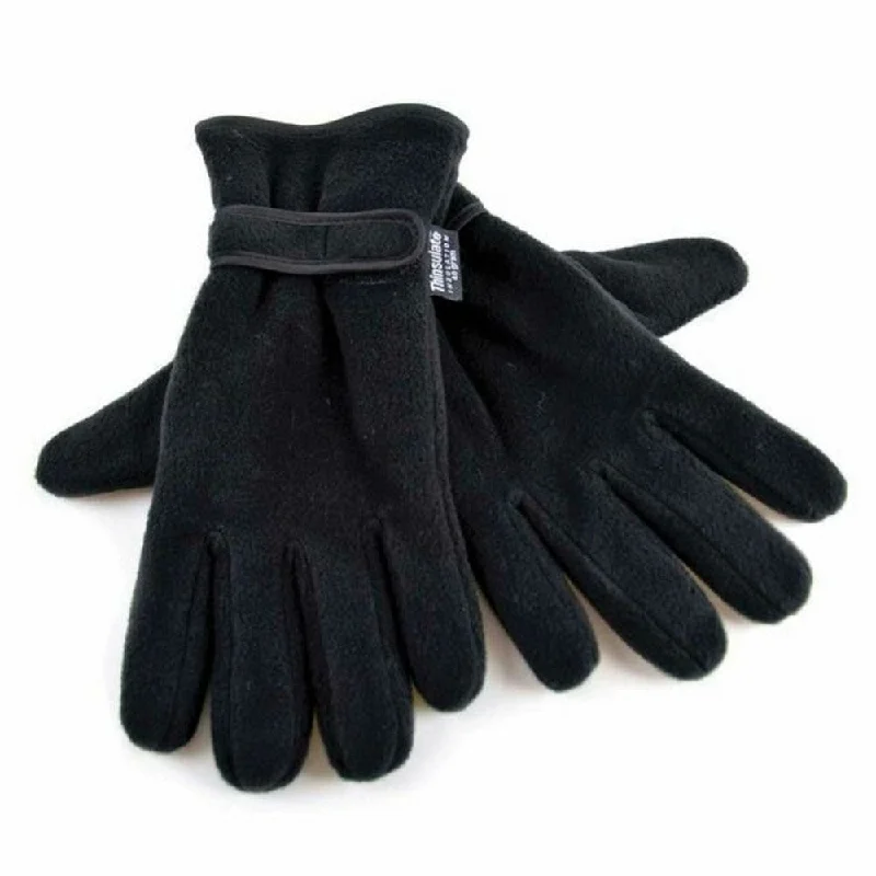 FLOSO Mens Thinsulate Thermal Fleece Gloves With Palm Grip (3M 40g)