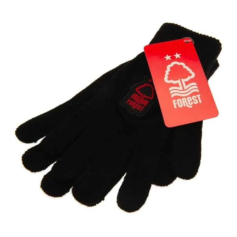 Nottingham Forest FC Childrens/Kids Knitted Crest Gloves