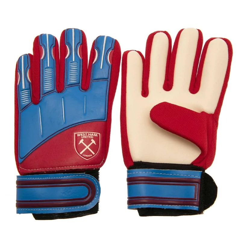 West Ham United FC Childrens/Kids Crest Goalkeeper Gloves