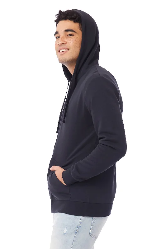 Alternative Mens Eco Cozy Fleece Full Zip Hooded Sweatshirt Hoodie - Black