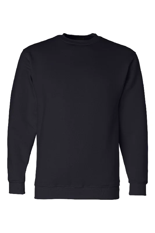 Bayside Mens USA Made Crewneck Sweatshirt - Navy Blue