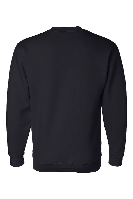 Bayside Mens USA Made Crewneck Sweatshirt - Navy Blue