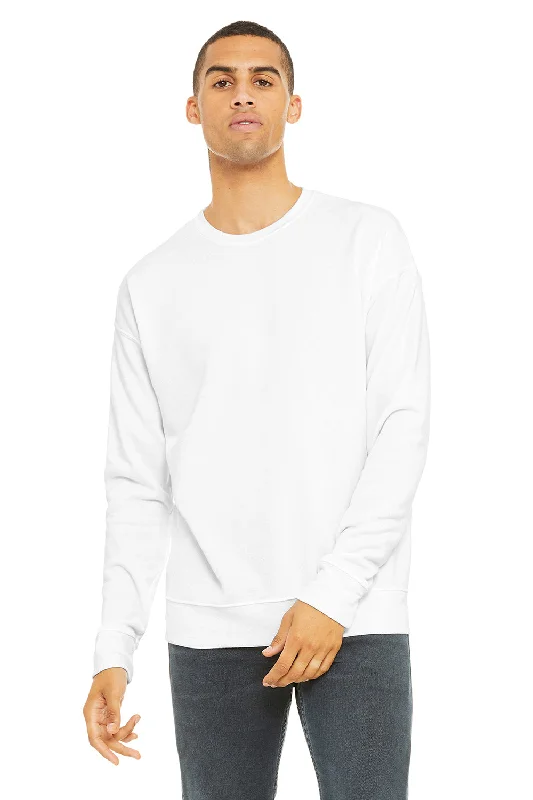 Bella + Canvas Mens Fleece Crewneck Sweatshirt - White