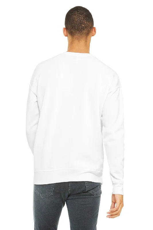 Bella + Canvas Mens Fleece Crewneck Sweatshirt - White