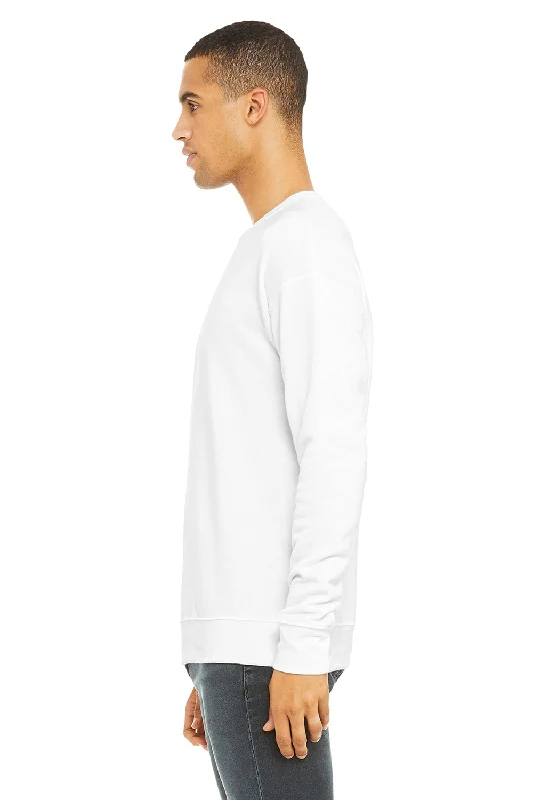 Bella + Canvas Mens Fleece Crewneck Sweatshirt - White