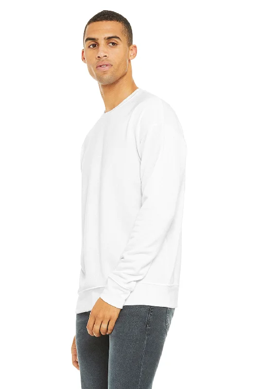 Bella + Canvas Mens Fleece Crewneck Sweatshirt - White