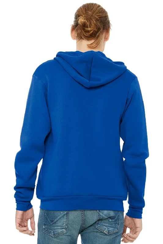 Bella + Canvas Mens Fleece Full Zip Hooded Sweatshirt Hoodie - True Royal Blue