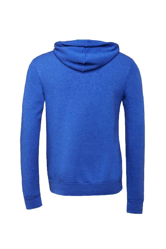 Bella + Canvas Mens Fleece Full Zip Hooded Sweatshirt Hoodie - True Royal Blue