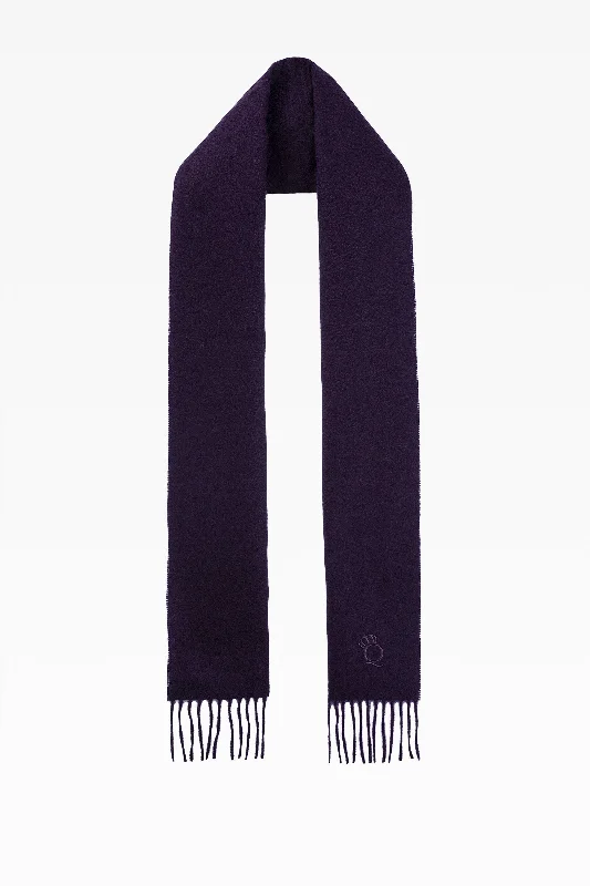 Blake Plain Napa Purple Lambswool Scarf: Premium Winter Essential