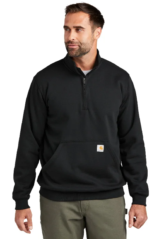 Carhartt Mens 1/4 Zip Sweatshirt - Black