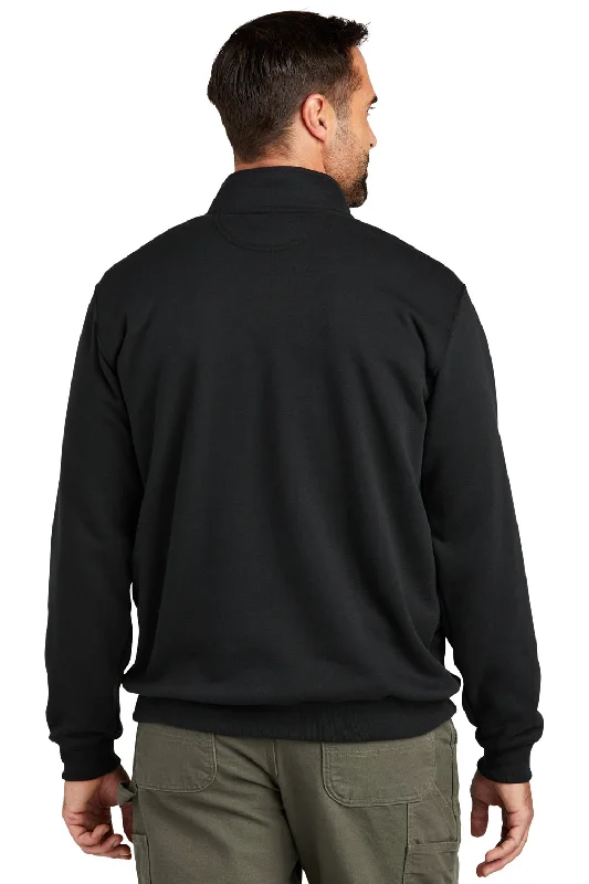 Carhartt Mens 1/4 Zip Sweatshirt - Black