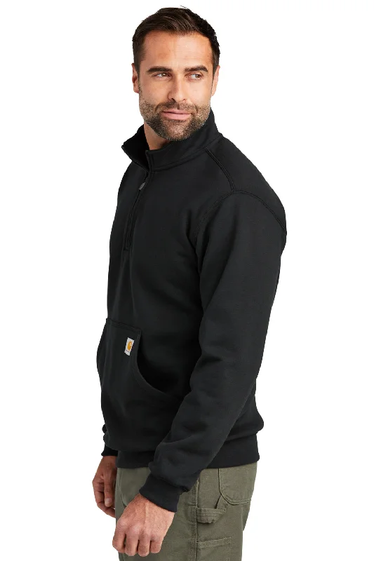 Carhartt Mens 1/4 Zip Sweatshirt - Black