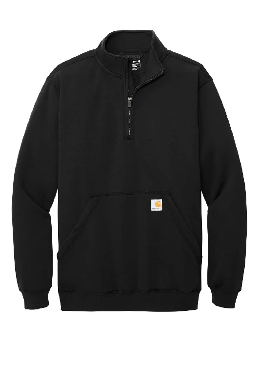 Carhartt Mens 1/4 Zip Sweatshirt - Black