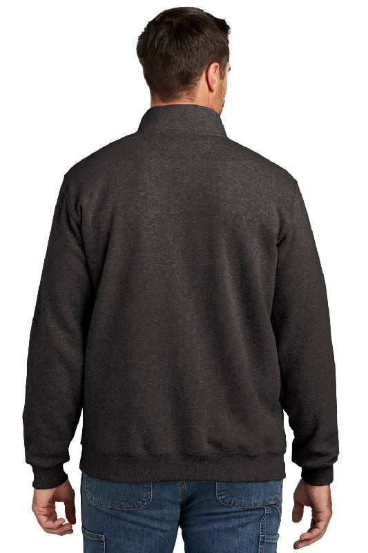 Carhartt Mens 1/4 Zip Sweatshirt - Heather Carbon Grey