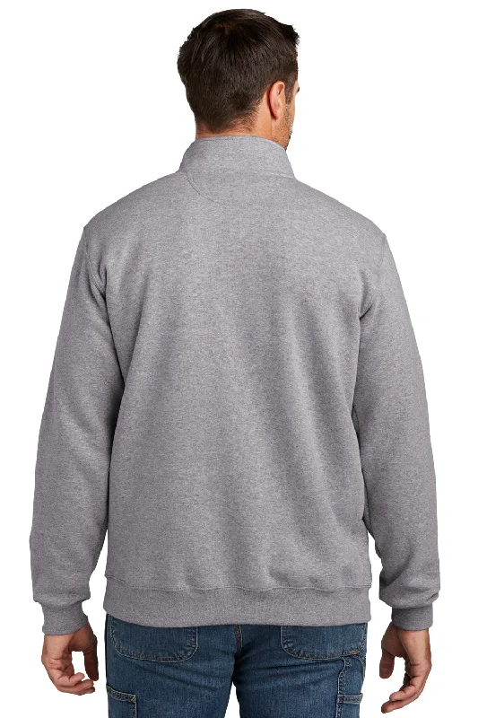 Carhartt Mens 1/4 Zip Sweatshirt - Heather Grey