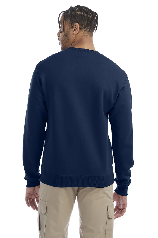 Champion Mens Double Dry Eco Moisture Wicking Fleece Crewneck Sweatshirt - Late Night Blue