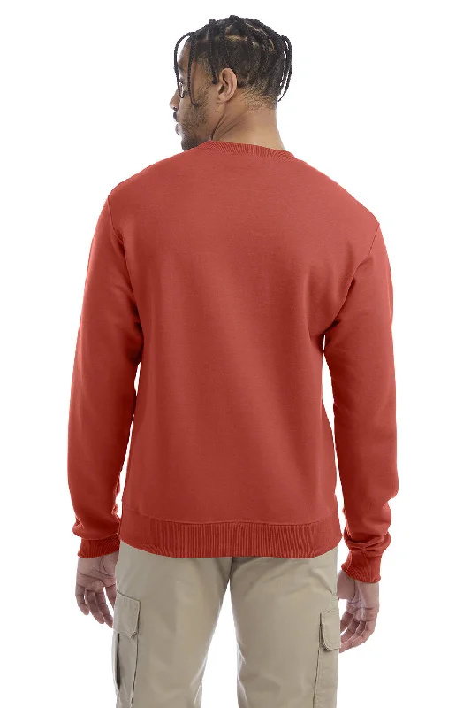 Champion Mens Double Dry Eco Moisture Wicking Fleece Crewneck Sweatshirt - Red River Clay