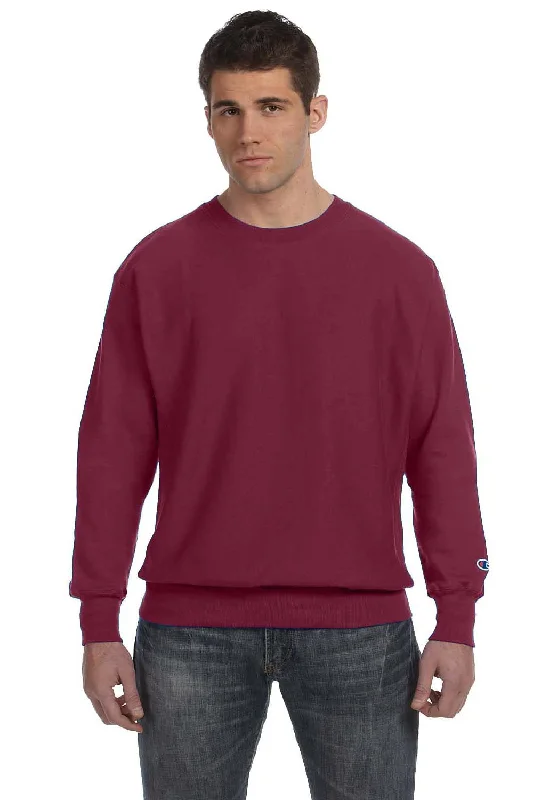 Champion Mens Shrink Resistant Crewneck Sweatshirt - Cardinal Red