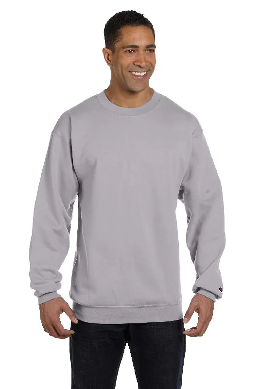 Champion Mens Double Dry Eco Moisture Wicking Fleece Crewneck Sweatshirt - Light Steel Grey