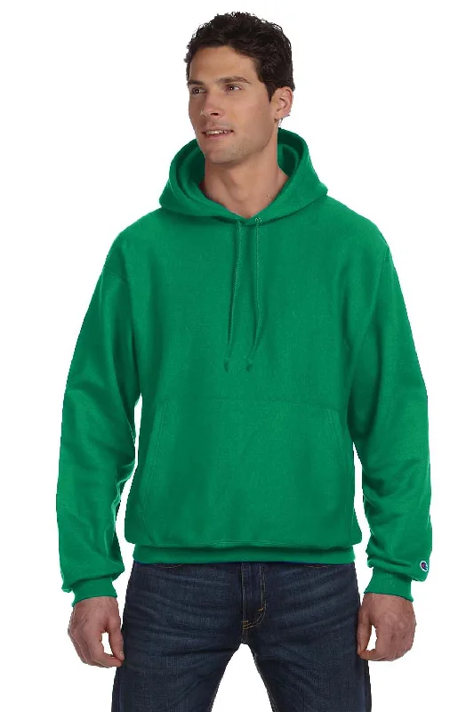 Champion Mens Shrink Resistant Hooded Sweatshirt Hoodie - Kelly Green