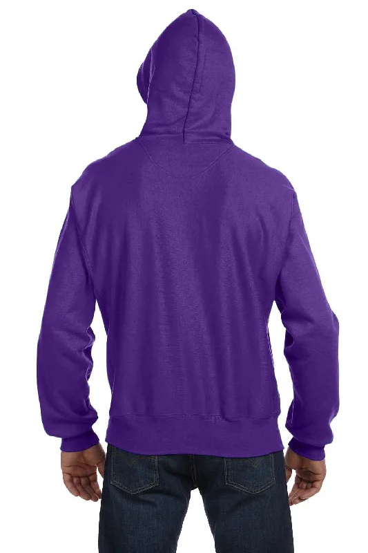 Champion Mens Shrink Resistant Hooded Sweatshirt Hoodie - Purple