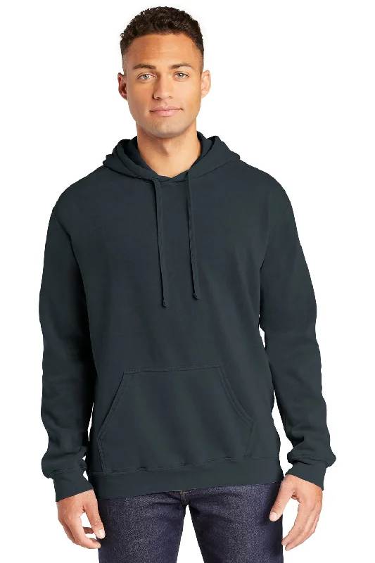 Comfort Colors Mens Hooded Sweatshirt Hoodie - Denim Blue