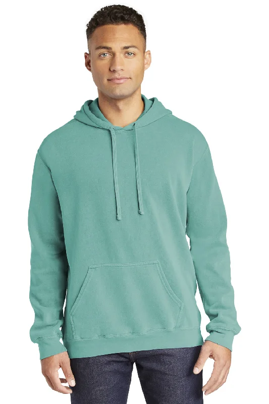 Comfort Colors Mens Hooded Sweatshirt Hoodie - Seafoam Green