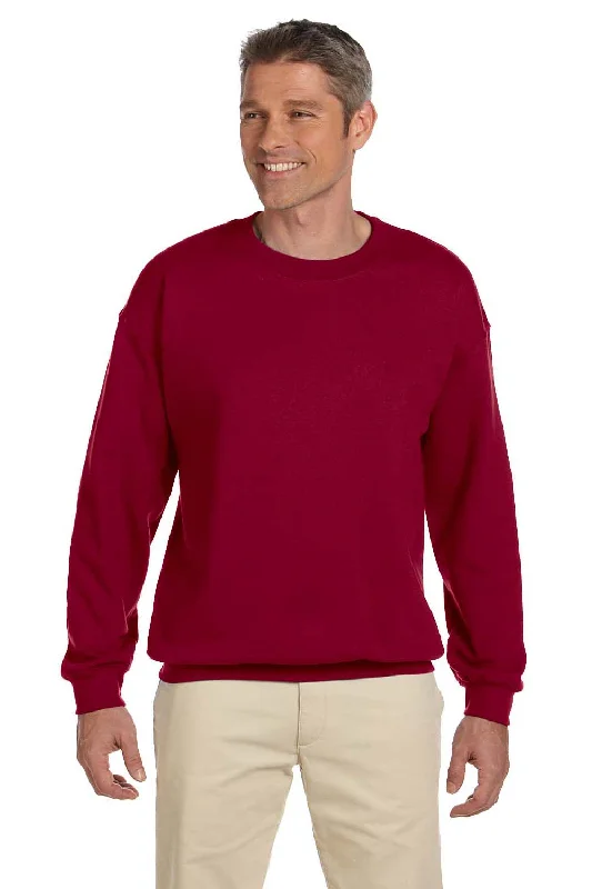 Gildan Mens Pill Resistant Fleece Crewneck Sweatshirt - Cardinal Red