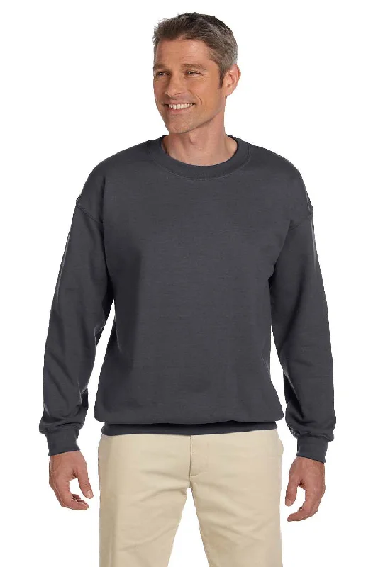 Gildan Mens Pill Resistant Fleece Crewneck Sweatshirt - Charcoal Grey