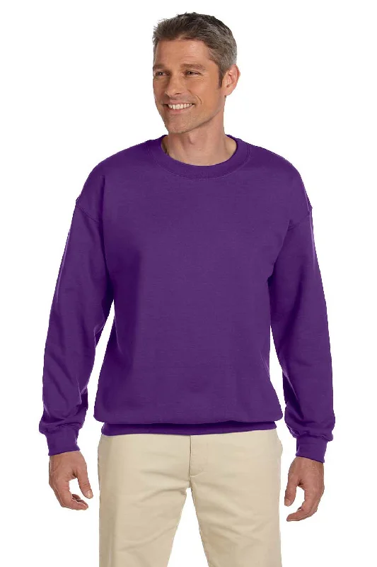 Gildan Mens Pill Resistant Fleece Crewneck Sweatshirt - Purple