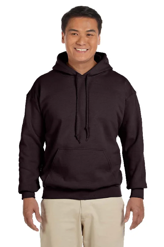 Gildan Mens Pill Resistant Hooded Sweatshirt Hoodie - Dark Chocolate Brown