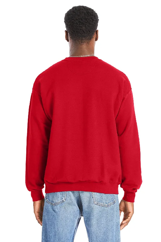 Hanes Mens Perfect Sweats Crewneck Sweatshirt - Athletic Red