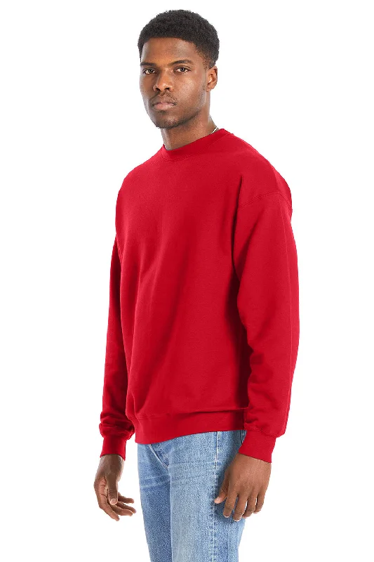 Hanes Mens Perfect Sweats Crewneck Sweatshirt - Athletic Red