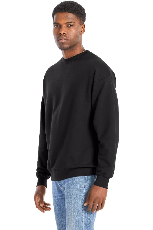 Hanes Mens Perfect Sweats Crewneck Sweatshirt - Black