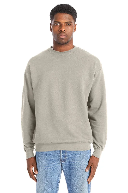 Hanes Mens Perfect Sweats Crewneck Sweatshirt - Sand