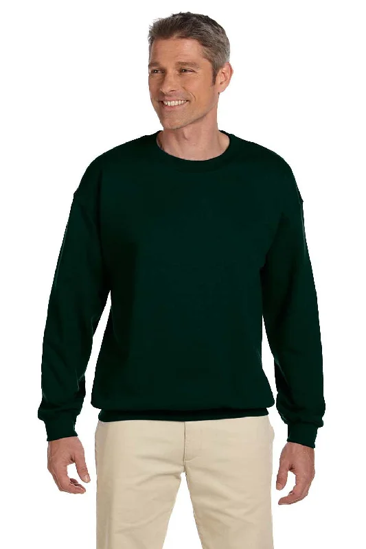 Hanes Mens Ultimate Cotton PrintPro XP Pill Resistant Crewneck Sweatshirt - Deep Forest Green