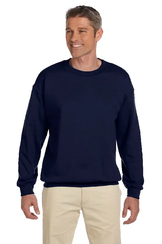 Hanes Mens Ultimate Cotton PrintPro XP Pill Resistant Crewneck Sweatshirt - Navy Blue