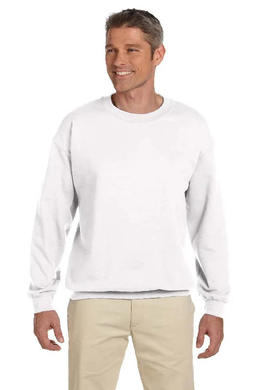 Hanes Mens Ultimate Cotton PrintPro XP Pill Resistant Crewneck Sweatshirt - White