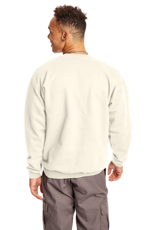 Hanes Mens Ultimate Cotton PrintPro XP Pill Resistant Crewneck Sweatshirt - Natural