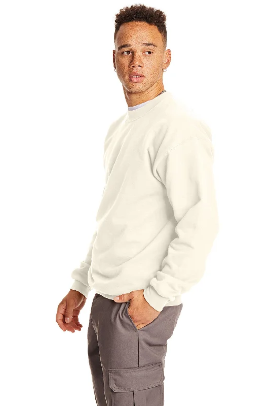 Hanes Mens Ultimate Cotton PrintPro XP Pill Resistant Crewneck Sweatshirt - Natural