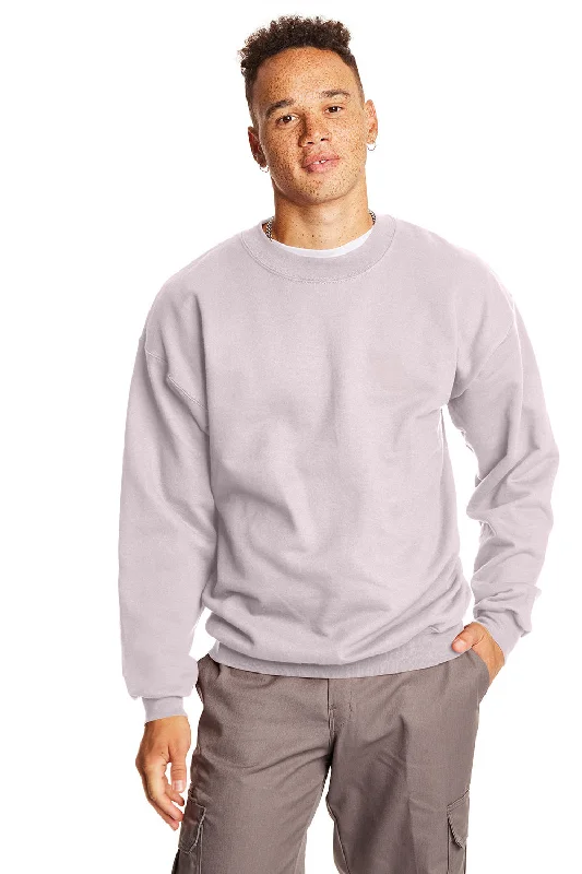 Hanes Mens Ultimate Cotton PrintPro XP Pill Resistant Crewneck Sweatshirt - Pale Pink