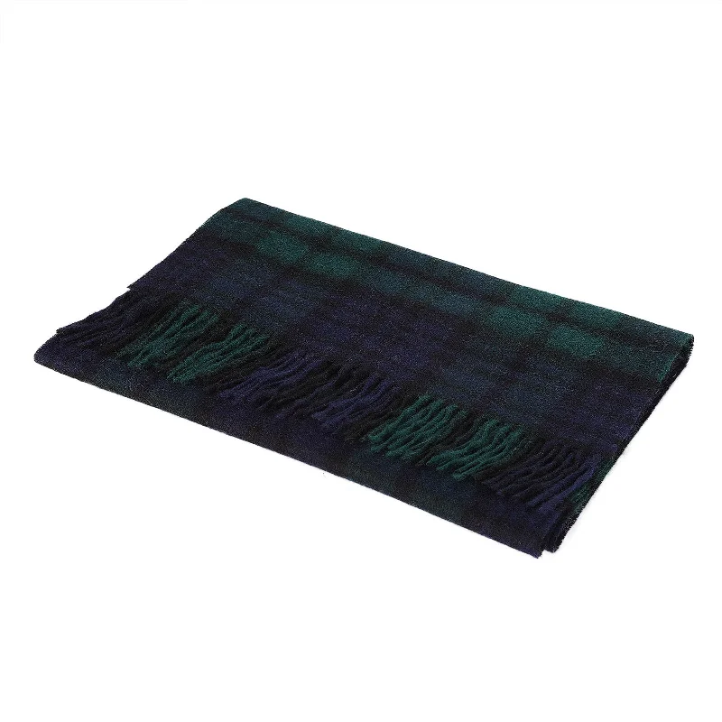 Hos 100% Lambswool Wide Scarf Black Watch