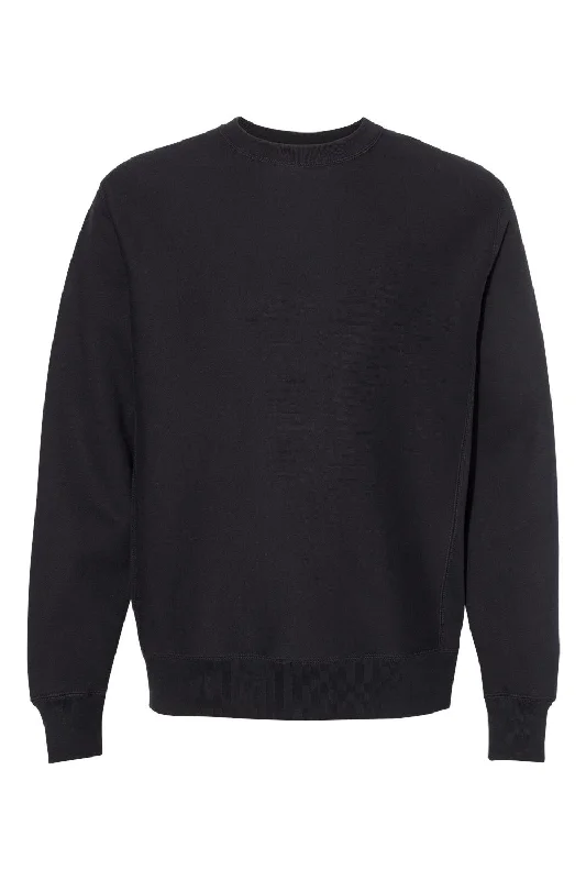 Independent Trading Co. Mens Legend Crewneck Sweatshirt - Black - NEW