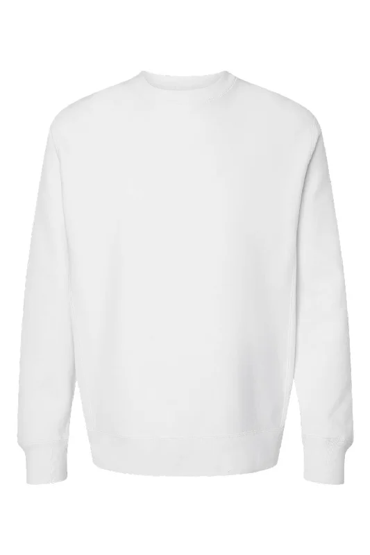 Independent Trading Co. Mens Legend Crewneck Sweatshirt - White - NEW